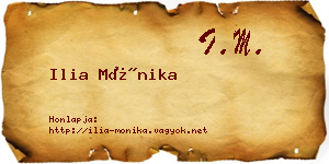 Ilia Mónika névjegykártya